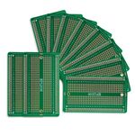 EPLZON 10 Pcs Solderable Breadboard PCB Board Gold-Plated Solder Breadboard for DIY Electronics Projects Apply to Soldering Projects 3.5"x2.05" (Green)