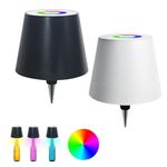 XPJBKC 2Pcs Wireless Bottle Lampshade, Pridola Wireless Bottle Lamp, Wireless Bottle Lamp mit RGB 16 Color Stepless Dimming, Rechargeable Embedded Cordless Table Lamp, Breathing Light Home Bar Decor