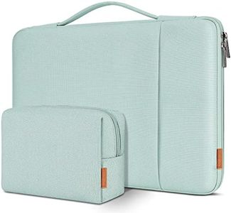 DOMISO 17.3 inch Laptop Sleeve Case Water Resistant Shockproof Protective Computer Bag for 17.3" Notebook/HP Pavilion Envy 17/Lenovo IdeaPad/LG Gram/MSI/ASUS with Accesory Bag,Mint Green