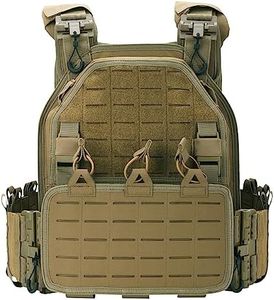 BOMTURN Tactical Vest for Men Quick Release Laser-Cutting Modular Vest for Outdoor