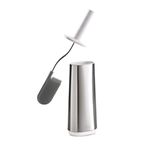 Joseph Joseph Flex Premium Silicone Toilet Cleaning Brush with Stainless Steel Holder – Sleek, Hygienic Anti-Drip, Anti-Clog Brush for Bathroom – Modern Toilet Brush Set for Deep Cleaning