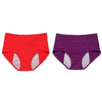 1PC/2PC/3PC/5PC Underwear For Women Solid Large Size Leak Proof Briefs Bottoms Overnight Menstrual Panties High/Low Waisted Protective For Teens Girls Physiological Pants Multipack Sets knickers Sales