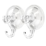 Ayssny Suction Cup Hooks, Reusable Wreath Hanger, Large Heavy Duty Suction Wall Hooks Kitchen Bathroom Window Shower Hooks for Hanging Towel Robe Loofah and Christmas Decorations (2 Pack)