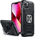 Vakoo for iPhone 13 Mini Case, Shockproof Heavy Duty Phone Case with Kickstand for iPhone 13 Mini Cover - Black