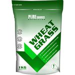 Pure Source Nutrition Organic Vegan Wheatgrass Powder (EU) 2Kg / 2000g - Superfood Certified Organic Wheat Grass Juice Powder