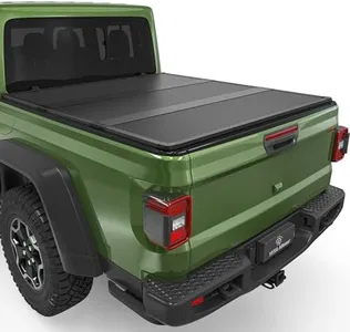 YITAMOTOR FRP Hard Tri-fold Truck Bed Tonneau Cover Compatible with Jeep Gladiator 5ft Bed 2020 2021 2022 2023 2024 2025 JT w/or w/o Trail Rail System