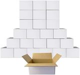 9x6x4 Shipping Boxes White Cardboard Mailing Boxes Single Wall Corrugated Box, 25 Pack