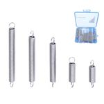 60pcs Extension Spring Assortment Kit, Length 1cm 2cm 3cm 4cm 5cm 6cm,Wire Diameter 0.9mm, Outside Diameter 6,4mm, Stainless Steel Mechanical Small Extension Springs with Hook Ends