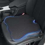 QUTOOL Car Seat Cushion Car Wedge Seat Cushion Booster Seat Cushion Memory Foam Car Seat Pad Breathable Seat Cushion, Car Seat Cushions for Driving Seat (Black)