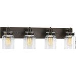 Progress Lighting P300048-020 Calhoun Four-Light Bath and Vanity, Antique Bronze