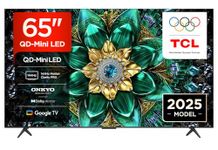 TCL 65Q6C-UK QD-Mini LED TV, 4K HDR Premium 1000nits, Smart TV Powered by Google TV (Dolby Vision IQ & Atmos, Onkyo 2.1 Sound System, 144Hz Motion Clarity Pro, 2025 Model)