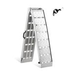 Aluminum Loading Ramp, gardhom 228x30.5cm ATV Motorcycles Loading Ramp with 680KG/Pack Large Loading Capacity, Portable Folding Aluminum Ramps for ATV UTV Trucks Silver