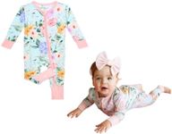 Posh Peanut Convertible Baby Sleepers - Girls Footless Baby Pajamas with 2 Way Zipper - Erin, 2 Years Multi