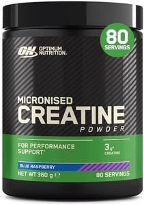 Optimum Nutrition Micronised Creatine Powder Flavoured, Blue Raspberry – 3 g creatine monohydrate per Serving, Muscle Fuel for high Intensity Training, 360 g, 80 Servings – Performance Support