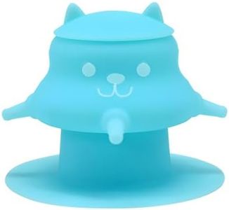 MYHJL 230ML Silicone Puppy Feeder for Multiple Puppies, Puppy Milk Feeder Puppy Bottles for Nursing Station with 4 Teats for Kittens, Puppies, Rabbits, Pigs Nursing Supplies (Blue)