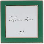 Lawrence Frames Metal and Enamel Picture Frame, Green, 4x4