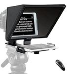 Desview T12 Aluminum Alloy Teleprompter, 12.5 Inch Metal Portable Teleprompter with Remote Control for iPad/Tablet/Smartphone/DSLR/Camera, Beam Splitter 70/30 Glass with Handbag