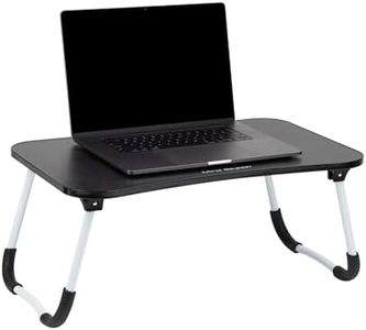 Mind Reader Lap Desk Laptop Stand, Bed Tray, Folding Legs, Couch Table, Portable, MDF, 23.25" L x 13.75" W x 10.5" H, Black