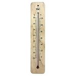 215mm Wooden Room Thermometer Indoor - Traditional Room Temperature Thermometer Ideal For Home, Office, Nursery, Greenhouse, Shed or Garage Wood Wall Indoor Thermometer Black Print