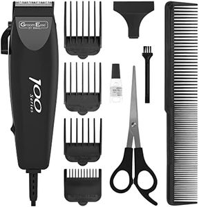 WAHL GroomEase 100 Series Clipper, Head Shaver, Hair Clippers for Men, Home Hair Cutting, Men’s Clipper Set, Male Grooming Kit, Mains Powered Clipping, Corded, Multicolor