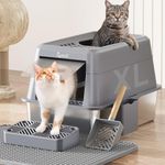 Rywell Stainless Steel Litter Box, 