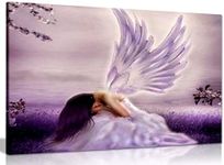 Angel Fantasy Weeping Canvas Wall Art Picture Print (18x12in)