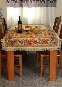 Tache Floral Country Rustic Tapestry Morning Meadow Tablecloth 57x84