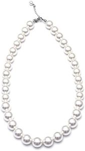 WELLKAGE Pearl Necklace for Girls (White) Ecofriendly Synthetic-resin, synthetic-resin