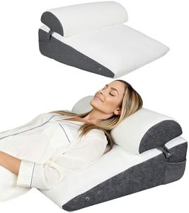 Dreamz Memory Foam Bed Wedge Pillow for Sleeping, Adjustable Wedge Pillow for Acid Reflux & Snoring Relief, Reading Support, Back & Leg Elevation, Orthopaedic Support Pillow