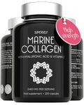 Marine Collagen Capsules 2200mg - with Hyaluronic Acid & Vitamin C - High Strength Collagen Supplements for Women & Men - 120 Capsules - Premium Collagen Complex for Skin Joints Hair