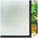 Coavas Window Films for Privacy Frosted Glass Window Film UV Sun Blocking Static Cling Non Adhesive Bathroom Privacy Film Vinyl Sticker Frosting Window Tint Covering for Home Door 17.5 x 78.7 Inch