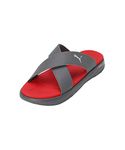 Puma Unisex-Adult Softride Seave Slip Cool Dark Gray-Silver-For All Time Red Sandal - 7UK (39186002)