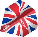 Unicorn Ultrafly Dart Flights | UK Union Jack Flutter Design | Ultra Durable 100 Micron Polyester PET | Big Wing Shape