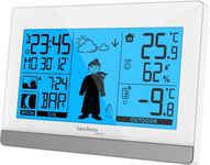 Technoline WS9612 in white, with indoor and outdoor temperature, weather forecast, radio-controlled clock