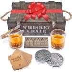 Bullet Whiskey Stones Gift Set by Royal Reserve | Artisan Crafted Chilling Rocks Scotch Bourbon Glasses and Coasters ââ‚¬â€œ Gift for Ranger Police Hunter Guy Men Dad Boyfriend Anniversary or Retirement