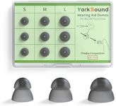 YorkSound Set of 9 Hearing Aids Domes, Silicone Power Domes Close Domes Ear Tips, Hearing Aid Replacement Domes, Sure Fit RIC RITE and Open Fit BTE Hearing Amplifier, Smoky Color, 3 Sizes