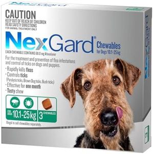 Nexgard, Flea & Tick Monthly Chew, Dog, 10.1-25kg, 3pk