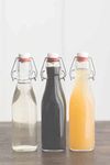 Mockery 250ML Clear Round Swing Top Glass Bottles, Flip Top Bottle for Second Fermentation, Limoncello, Kombucha, Water Kefir, Brewing Beer, Pack of 3 (Lid Color May Vary)