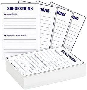 Best Paper Greetings Refill Suggestion Box Cards for Suggestion Boxes (100 Count) - Improvement Suggestion Cards - 10.2 x 15.2 cm