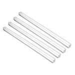 uxcell Acrylic Square Rod,10mmx10mmx250mm Clear,Solid Plastic PMMA Bar Stick 4pcs