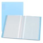 Diamond Painting Storage Presentation Book Portfolio Folder 40 Clear Pockets Sleeves Protectors for 30 x 40cm Diamond Painting, Artwork, Report Sheet (Can Accommodate 16.5 X 12.1inch), Blue