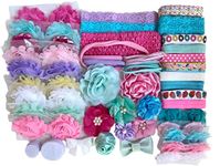 Bowtique Emilee Donuts and Cupcakes Headband Kit - Over 30 Headbands, Baby Shower Headband Station, DIY Kit Includes Flowers, Elastic, Embellishments