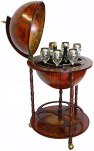 Sixteenth-Century Italian Replica Old World Globe Bar