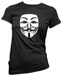 Guy Fawkes Mask Women's T-Shirt - Black 14