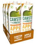 Cawston Press Apple & Ginger Pressed Juice - 1 Litre Pack of Juice Cartons All Natural – Vegan – No Added Sugar, (Pack of 6)