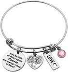 Eilygen Cousins Gifts Cousins Charm Adjustable Bracelt Bangle Cousin Jewelry Cousins (Side by Side or Miles Apart Cousin are Always Close at Heart)