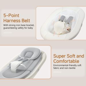 Portable Electric Baby Bouncer Swing – Bluetooth, 5 Speeds, 10 Lullabies, Wood