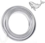 9 Gauge Aluminum Craft Wire - 50 Feet 3mm Bendable Metal Sculpting Wire for Jewelry Making,Bonsai,Floral Arrangements,Structural DIY(Thick,Silver)