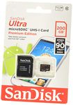 SanDisk Ultra 200 GB MicroSDXC UHS-I Memory Card with SD Adapter - Standard Packaging