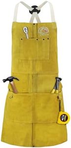 Strongarm Leather Welding Apron with Multi-Pockets, Premium Cow Split Leather, and Cross Back Strap (36 Inch)